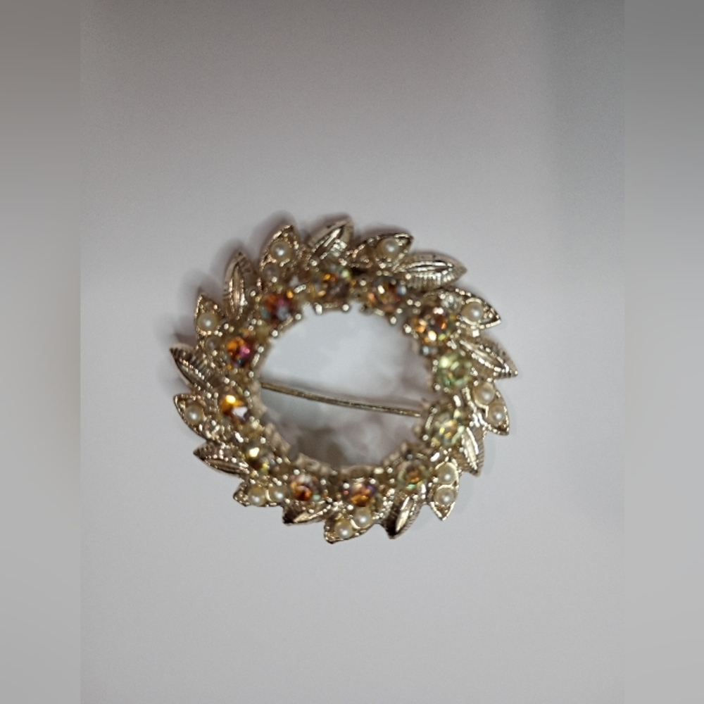 Elegant Silver and Gold Brooch